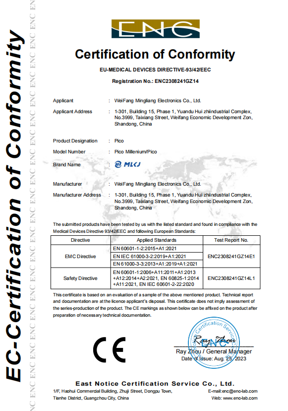 -皮秒 CE证书